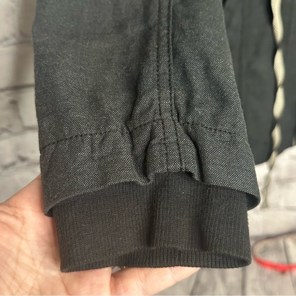 CABI Style 209 Weekend Utility Jacket Charcoal Gray drawstrings zipper Cotton L - Picture 7 of 16